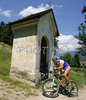 Luka Kodra of KD Calcit Kamnik Cult riding during Slovene Men Elite National Championships in Cross country mountain biking. XC MTB National Championship was held in period of extreme heat where temperatures reached up to +35c, in Kamnik, Slovenia on 22nd of July 2007.
