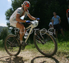 Mitja Tancik of SD Energija riding during Slovene Men Elite National Championships in Cross country mountain biking. XC MTB National Championship was held in period of extreme heat where temperatures reached up to +35c, in Kamnik, Slovenia on 22nd of July 2007.
