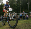 Third placed Irin Kalentieva of Russia riding in last race of Women cross country (XCO) Nissan UCI Mountain Bike World Cup. Final race of MTB World Cup was held in Maribor, Slovenia, on 15th of September 2007.
