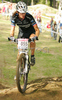 Julie Krasniak of France riding in last race of Women cross country (XCO) Nissan UCI Mountain Bike World Cup. Final race of MTB World Cup was held in Maribor, Slovenia, on 15th of September 2007.
