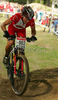 Second placed Marie-Helene Premont of Canada riding in last race of Women cross country (XCO) Nissan UCI Mountain Bike World Cup. Final race of MTB World Cup was held in Maribor, Slovenia, on 15th of September 2007.
