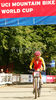 Winner Jingjing Wang of China celebrating her victory in last race of Women cross country (XCO) Nissan UCI Mountain Bike World Cup. Final race of MTB World Cup was held in Maribor, Slovenia, on 15th of September 2007.
