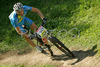 Winner Fredrik Kessiakoff of Sweden riding in last race of Men Cross country Nissan UCI Mountain Bike World Cup. Final race of MTB World Cup was held in Maribor, Slovenia, on 15th of September 2007.
