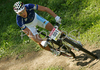 Julien Absalon of France riding in last race of Men Cross country Nissan UCI Mountain Bike World Cup. Final race of MTB World Cup was held in Maribor, Slovenia, on 15th of September 2007.
