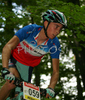 Stephane Tempier of France riding in last race of Men Cross country Nissan UCI Mountain Bike World Cup. Final race of MTB World Cup was held in Maribor, Slovenia, on 15th of September 2007.
