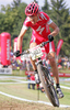 Second placed Christoph Sauser of Switzerland riding in last race of Men Cross country Nissan UCI Mountain Bike World Cup. Final race of MTB World Cup was held in Maribor, Slovenia, on 15th of September 2007.
