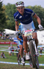 Julien Absalon of France riding in last race of Men Cross country Nissan UCI Mountain Bike World Cup. Final race of MTB World Cup was held in Maribor, Slovenia, on 15th of September 2007.
