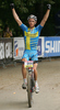 Winner Fredrik Kessiakoff of Sweden celebrating his victory in last race of Men Cross country Nissan UCI Mountain Bike World Cup. Final race of MTB World Cup was held in Maribor, Slovenia, on 15th of September 2007.
