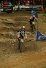 Attila Kovacs of Hungary (L) and Wojciech Koniuszewski of Poland (R) riding in last race of Men Four cross (4X) Nissan UCI Mountain Bike World Cup. Final race of MTB World Cup was held in Maribor, Slovenia, on 15th of September 2007.
