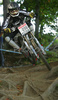 Jonas Westmann of Sweden riding in last race of Men Downhill Nissan UCI Mountain Bike World Cup. Final race of MTB World Cup was held in Maribor, Slovenia, on 16th of September 2007.
