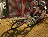 Paolo Viola of Italy riding in last race of Men Downhill Nissan UCI Mountain Bike World Cup. Final race of MTB World Cup was held in Maribor, Slovenia, on 16th of September 2007.
