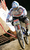 Second placed Tracy Moseley of Great Britain riding in last race of Women Downhill Nissan UCI Mountain Bike World Cup. Final race of MTB World Cup was held in Maribor, Slovenia, on 16th of September 2007.

