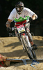 Jan Cestnik of Slovenia riding in last race of Men Downhill Nissan UCI Mountain Bike World Cup. Final race of MTB World Cup was held in Maribor, Slovenia, on 16th of September 2007.
