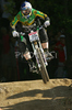Nathan Rennie of Australia riding in last race of Men Downhill Nissan UCI Mountain Bike World Cup. Final race of MTB World Cup was held in Maribor, Slovenia, on 16th of September 2007.
