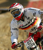 Marcus Klausmann of Germany riding in last race of Men Downhill Nissan UCI Mountain Bike World Cup. Final race of MTB World Cup was held in Maribor, Slovenia, on 16th of September 2007.
