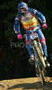 Aurelien Giordanengo of France riding in last race of Men Downhill Nissan UCI Mountain Bike World Cup. Final race of MTB World Cup was held in Maribor, Slovenia, on 16th of September 2007.
