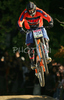 Julien Camellini of France riding in last race of Men Downhill Nissan UCI Mountain Bike World Cup. Final race of MTB World Cup was held in Maribor, Slovenia, on 16th of September 2007.

