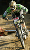 Fabien Pedemanaud France riding in last race of Men Downhill Nissan UCI Mountain Bike World Cup. Final race of MTB World Cup was held in Maribor, Slovenia, on 16th of September 2007.
