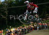 Josh Bryceland of Great Britain riding in last race of Men Downhill Nissan UCI Mountain Bike World Cup. Final race of MTB World Cup was held in Maribor, Slovenia, on 16th of September 2007.
