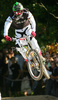 Winner Samuel Hill of Australia riding in last race of Men Downhill Nissan UCI Mountain Bike World Cup. Final race of MTB World Cup was held in Maribor, Slovenia, on 16th of September 2007.
