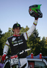 Winner Samuel Hill of Australia celebrating his victory in finish area of last race of Men Downhill Nissan UCI Mountain Bike World Cup. Final race of MTB World Cup was held in Maribor, Slovenia, on 16th of September 2007.
