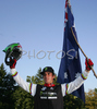 Winner Samuel Hill of Australia celebrating his victory in finish area of last race of Men Downhill Nissan UCI Mountain Bike World Cup. Final race of MTB World Cup was held in Maribor, Slovenia, on 16th of September 2007.
