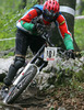 Tomislav Labinjan of BK MTB Istra Pazin, Croatia riding at Specialized Downhill Crni Vrh 2006 which was held at Crni vrh nad Idrijo, Slovenia on 20th of August 2006. Race also counted as Slovenian cup in MTB Downhill cycling for season 2006.
