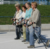 Nordic walking presentation was held in Kranj, Slovenia, during action which was run in several Slovenian cities. Dr. Darja Azman presented benefits of nordic walking to people who attended almost 2 hours presentation and try out of nordic walking equipment in Kranj, Slovenia.
