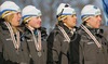 Second placed relay team of Sweden with members Emma Bergman, Anna Simberg, Anna Hansson and Charlotte Kalla are celebrating their silver medals won in 4x3.3km Junior Women relay race of FIS Nordic Junior Ski World Championships which was held in Medvode, Slovenia on 5.February 2006.
