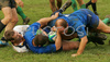 Rugby players during rugby match between Slovenia and Finland. Last match in year 2007 of Division 3 of FIRA European Championships between team of Slovenia and team of Finland was played in Ljubljana, Slovenia on 27th of October 2007. Slovenia was better opponent and won 32-3.

