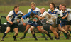 Rugby players during rugby match between Slovenia and Finland. Last match in year 2007 of Division 3 of FIRA European Championships between team of Slovenia and team of Finland was played in Ljubljana, Slovenia on 27th of October 2007. Slovenia was better opponent and won 32-3.
