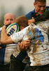 Rugby players during rugby match between Slovenia and Finland. Last match in year 2007 of Division 3 of FIRA European Championships between team of Slovenia and team of Finland was played in Ljubljana, Slovenia on 27th of October 2007. Slovenia was better opponent and won 32-3.
