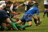 Rugby players during rugby match between Slovenia and Finland. Last match in year 2007 of Division 3 of FIRA European Championships between team of Slovenia and team of Finland was played in Ljubljana, Slovenia on 27th of October 2007. Slovenia was better opponent and won 32-3.
