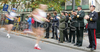 Members of different Army forces from around the world are supporting runners during 11th Ljubljana marathon. This years Ljubljana Marathon counted also for Military World championships in Marathon 2006, which made athletes roaster for this marathon even more impressive.11th Ljubljana Marathon and Military World Championships was held in Ljubljana, Slovenia on 29th of October 2006.
