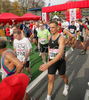 Runners in 11th Ljubljana half marathon finishing their race. This years Ljubljana Marathon counted also for Military World championships in Marathon 2006, which made athletes roaster for this marathon even more impressive.11th Ljubljana Marathon and Military World Championships was held in Ljubljana, Slovenia on 29th of October 2006.
