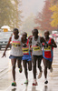 Leading group second placed Sammy Rotich of Kenia, entering second 21km long lap during 12th Ljubljana Marathon. 12th Ljubljana Marathon was held in Ljubljana, Slovenia, on 28th of October 2007. Marathon was held in difficult cold and rainy weather, so already hard track was even harder for more then 8000 runners who were competing in this years marathon and half marathon.
