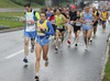 Winner in women category Tetyana Filonyuk  of Ukrain running in 12th Ljubljana Marathon. 12th Ljubljana Marathon was held in Ljubljana, Slovenia, on 28th of October 2007. Marathon was held in difficult cold and rainy weather, so already hard track was even harder for more then 8000 runners who were competing in this years marathon and half marathon.
