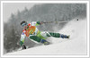 Bernard Vajdic of Slovenia during first run of giant slalom race of Audi Alpine Skiing World Cup in Kranjska Gora. Race was won by Benjamin Raich of Austria, who finished before his teammate Hermann Maier of Austria and third placed Kalle Palander of Finland. <br> 
