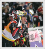 Hermann Maier of Austria (L) and Benjamin Raich of Austria (R) waiting in finish area for first placed after first run Kalle Palander of Finland during giant slalom race of Audi Alpine Skiing World Cup in Kranjska Gora. Race was won by Benjamin Raich of Austria, who finished before his teammate Hermann Maier of Austria and third placed Kalle Palander of Finland. <br> 
