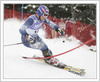 Bode Miller of USA skiing in first run of slalom race of Audi FIS Alpine skiing world cup in Kranjska Gora, Slovenia. Race was won by Giogio Rocca of Italy, Andre Myhrer of Sweden placed second and Benjamin Raich of Austria finished third. <br> 
