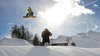 Marko Grilc of Slovenia performing freestyle snowboarding tricks during opening of Snowboard park Elan on Vogel, Slovenia
