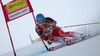 Winner Benjamin Raich of Austria skiing during FIS World Cup race in Kranjska Gora, Slovenia. Race was won by Benjamin Raich of Austria, Massimilian Blardone of Italy placed second, while Thomas Grandi of Canada finished third.
