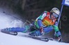 Mitja Valencic of Slovenia skiing during FIS World Cup race in Kranjska Gora, Slovenia. Race was won by Benjamin Raich of Austria, Massimilian Blardone of Italy placed second, while Thomas Grandi of Canada finished third.
