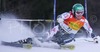 Jukka Rajala of Finland skiing during FIS World Cup race in Kranjska Gora, Slovenia. Race was won by Benjamin Raich of Austria, Massimilian Blardone of Italy placed second, while Thomas Grandi of Canada finished third.
