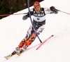 Kalle Palander of Finland skiing during FIS World Cup Slalom race in Kranjska Gora, Slovenia. Race was won by Giorgio Rocca of Italy, Thomas Grandi of Canada placed second, while Ted Ligety of USA finished third. Palander finished 5th.
