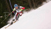 Leading after first run Benjamin Raich of Austria skiing during FIS World Cup Slalom race in Kranjska Gora, Slovenia. Race was won by Giorgio Rocca of Italy, Thomas Grandi of Canada placed second, while Ted Ligety of USA finished third. Raich made mistake in second run and didnt finish the race.
