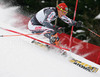 Fifth placed Kalle Palander of Finland skiing during FIS World Cup Slalom race in Kranjska Gora, Slovenia. Race was won by Giorgio Rocca of Italy, Thomas Grandi of Canada placed second, while Ted Ligety of USA finished third.
