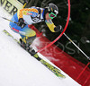 Markus Larsson of Sweden skiing during FIS World Cup Slalom race in Kranjska Gora, Slovenia. Race was won by Giorgio Rocca of Italy, Thomas Grandi of Canada placed second, while Ted Ligety of USA finished third. Larsson finished 17th.

