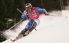 Winner Giorgio Rocca of Italy skiing during FIS World Cup Slalom race in Kranjska Gora, Slovenia. Race was won by Giorgio Rocca of Italy, Thomas Grandi of Canada placed second, while Ted Ligety of USA finished third.
