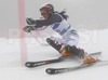 Kathrin Hoelzl of Germany skiing during first run of Women FIS World Cup Slalom race in Maribor, Slovenia. Race was won by Marlies Schild of Austria, Janica Kostelic of Croatia placed second, and Therese Borssen of Sweden finished third.
